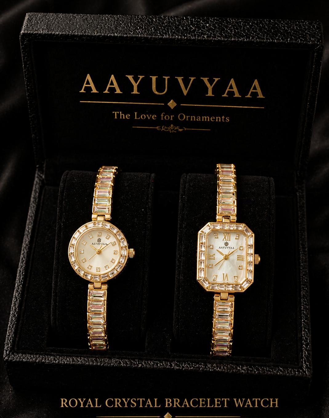 Royal Crystal bracelet watch