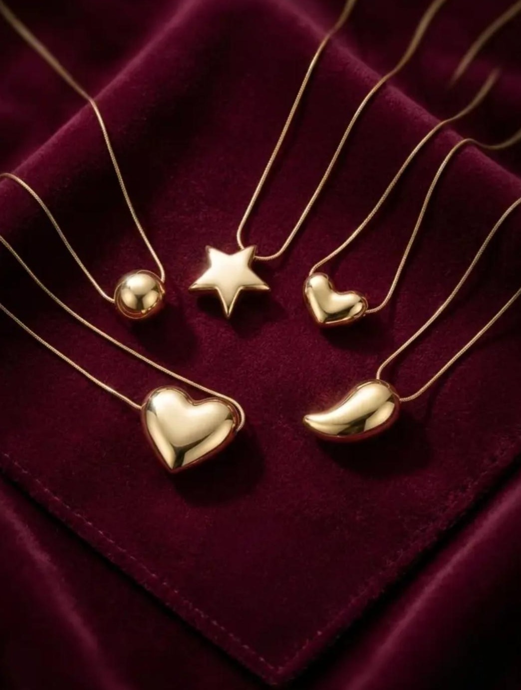 Golden mix design pendant chain image 1