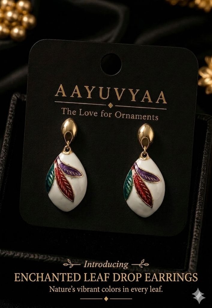 Enchanted Leaf Drop Earrings image 1