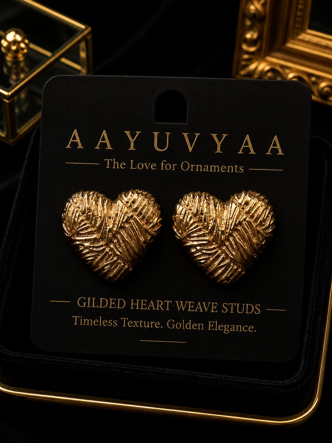 Gilded Heart Weave Stud image 1